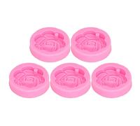 Pssopp 5Pcs 3D Camellia Fleur Forme Moule Silicone Moule pour Bougie, Savon, Ornement Suspendu De Voiture, Chocolat, Bonbons, Jello Matériel de Moulage à la Cire
