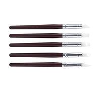Pssopp 5pcs Silicone Art Carving Pottery Tools - Effet de Couleur Homogène pour les Projets D'art et de Plastine