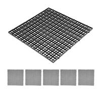 Pssopp 6 Pièces Séparateurs de Grille D'aquarium de Poissons Plaques de Filtre de Caisse D'isolation Conception D'épissure Modulaire Flexible pour Le Blocage des Médias Filtrants de (Black)