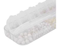 Pssopp 650 Pièces de Fausses Perles de Forme Ronde, sans Trou, Perles Artificielles ABS pour Bijoux, Accessoires Artisanaux de Bricolage avec un Design Brillant à la Mode (Boîte de 4 (320 pièces))