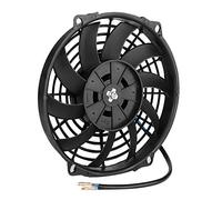 Pssopp 9in Courbe Universelle Condenseur Ventilateur, 24V Flux D'Air | Moteur d\'extraction-poussoir à double direction, rotor équilibré dynamiquement, résistance à la corrosion des métaux
