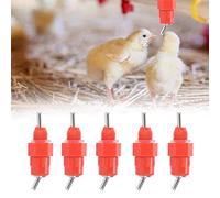 Pssopp Abreuvoir de Poulet 30 Pièces, Abreuvoir de Volaille en Acier Inoxydable, Mamelon d'eau Automatique, Installation Facile pour Poulets et Canards