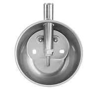 Pssopp Abreuvoir pour Porcs, Acier Inoxydable Distributeur Bol à Eau Automatique pour Porcelets Bétail Buvant Chèvre Petit Bétail, Diamètre 15cm