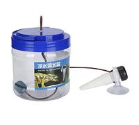 Pssopp Abreuvoir pour Reptiles, Kit de Goutteur d'eau avec Système de Filtration, Débit Réglable, pour Geckos et Lézards, avec Bouteille de Stockage