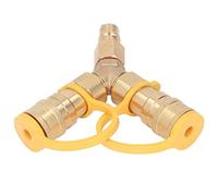 Pssopp Adaptateur de Connexion Rapide pour Répartiteur de Gaz en Y, Conception en Laiton Durable avec Fonctionnement sans Fuite pour Grills et Fours à Pizza, Idéal pour Une Utilisation en Extérieur