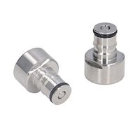 Pssopp Adaptateur de Coupleur de Fût en Acier Inoxydable 5/8FPT, Verrouillage à Bille, Kit de Conversion à Déconnexion Rapide pour Fût de Bière de Type A D S G avec Joint en Silicone