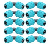 Pssopp Adaptateur de Tuyau coudé de Verrouillage de 16 Mm, Matériau PE, Conception étanche, Idéal pour les Systèmes d'irrigation de Jardin et Agricole