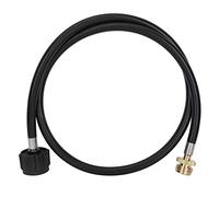 Pssopp Adaptateur de Tuyau de Gaz de 1.2m, pour Barbecue, Métal et Caoutchouc, Connexion Sécurisée pour Utilisation de Poêle de Camping et de Gril