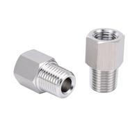 Pssopp Adaptateur de Verrouillage à Bille 2 Pièces 1/4FFL X 1/4MPT, Raccords de Tubes évasés de qualité Brasserie pour Systèmes de Fûts Commerciaux et Microbrasseries 2 Adaptateurs de Verrouillage à