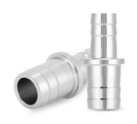 Pssopp Adaptateur en Caoutchouc pour Aquarium, Tuyau nervuré, 2 Pièces, Adaptateur de Tuyau d'eau d'Aquarium, Installation Efficace Anti-érosion, Connecteur de Joint en Acier Inoxydable pour