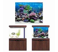 Pssopp Affiche de Réservoir de Poisson D'aquarium, Papier de Décoration de Fond Adhésif en PVC avec Motif de Mer à Double Face 3D Effet pour la Décoration (7122 × 46 cm)