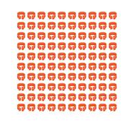 Pssopp Anneaux de Jambe d'identification de Pigeons, Bandes de Pied en Plastique pour Le Marquage des Pigeons, Diamètre de 8mm, Faciles à Installer et à Nettoyer, 100 Pièces (Orange)