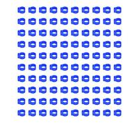 Pssopp Anneaux de Jambe d'identification de Pigeons, Bandes de Pied en Plastique pour Le Marquage des Pigeons, Diamètre de 8mm, Faciles à Installer et à Nettoyer, 100 Pièces (Bleu foncé)