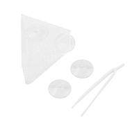 Pssopp Aquarium Cone Red Feeder Fish Tank avec gobelet Acrylique pour crevettes en Forme de V avec Saumure avec ventouses et brucelles