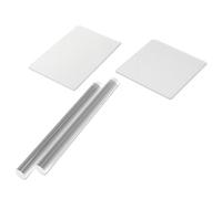 Pssopp Argile Modèle Cuite au Four 4 Pièces Outils de Coupe d'Argile Polymère, Planche de Presse en Feuille Rectangulaire Transparente Rouleau à Pâtisserie Réglable en Acrylique pour l'artisanat