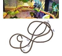 Pssopp Artificiel Reptile Escalade Branche Flexible Jungle Rotin Jungle Grimpeur Vignes Longue Vigne Habitat Décor avec Ventouses 9.84ft(S)