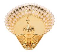 Pssopp Assiettes de Service/Bols à Fruits/Plateaux Assiette à Bonbons en Forme de Paon en Alliage d'aluminium pour la Décoration de Mariage, de Buffet, de Bar, de Bureau, Plateau de Service de (GOLD)