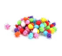 Pssopp Assortiment de Pompons, Décorations Artisanales Colorées pour Projets Créatifs de Bricolage, 1000 Pompons à Paillettes Floues de 15 Mm pour Vêtements Fabriqués à la Main et Coque de Téléphone