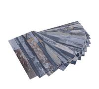 Pssopp Autocollant de Carrelage 12 Pièces, Autocollant Mural Auto-adhésif en PVC, Facile à Installer et à Enlever, avec, pour Le Renouvellement des Carreaux de Cuisine et de Salle de (KIT045)