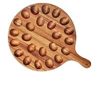 Pssopp Autres Outils et Accessoires de Cuisine 42x31x1.5cm Récipient à œufs Farcis en Bois Plateau de Service Réversible pour Pelle à Pizza pour Comptoir de Pique-nique de Pâques Cuisine à Domicile