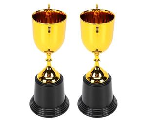 Pssopp Autres Tasses à Collectionner, 8,66 Pouces avec Base Stable 2PCS Trophée en Plastique Coupes de Trophée en Plastique (Base Ronde)