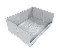 Pssopp Bac à Litière pour Chien, Support pour Tapis de Pipi à Parois Hautes, Pot D'Intérieur Pliable, Antidérapant, sans Assemblage, Portable avec 3 Parois Hautes pour Les Voyages (XL)