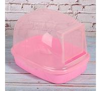Pssopp Baignoire à Ouverture et Fermeture Automatique pour Hamster, Couvercle Transparent, Petit Nettoyage pour Animaux Domestiques, Maison de Salle de Bain avec Grand Espace pour
