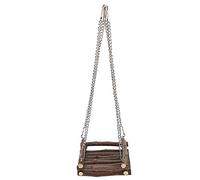 Pssopp Balançoire Hamac pour Hamster en Bois de Pommier, Petit Jouet de Dentition pour Animaux de Compagnie avec Accessoires Molaires à Mâcher pour l'été Rafraîchissant du Hamster