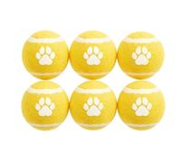 Pssopp Balles de Tennis pour Chiens 6 Pièces, Balles D'entraînement pour Chiens de Compagnie à Haute élasticité pour L'entraînement des Animaux de Compagnie, Aller Chercher en Ple (Griffe de Chien