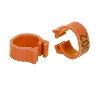 Pssopp Bandes de Jambes D'oiseau en Plastique Anneaux de Pied Pigère Légers 001-100 Étiquette Facile Identifier pour la Plupart des Oiseaux Adultes, 100pcs (Café)