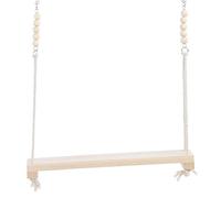 Pssopp Barre de Support de Poulet pour Animaux de Compagnie, Perchoir en Pin, Balançoire en Bois de Pin, Grand Jouet à Mâcher, Mordre, Exercice de Jeu avec Corde de Naturel pour