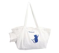 Pssopp Basse de Canva Pet Pattura Catto Catto Step pour Le Shopping de la Zone de Voyage (White)