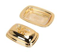 Pssopp Beurrier, Beurriers Design Plateau Porte-Beurre en Alliage de Fer avec Couvercle, Récipient à Collation pour la Cuisine, Plat à Beurre, Rectangulaire, élégant et Intemporel, Récipient à