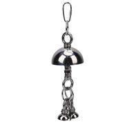Pssopp BOISSEUX en Acier Inoxydable Bell, Funny Metal Bells String Toy pour la Perruche Pochette Pochette Cacatoo Conure Cage Accessoires
