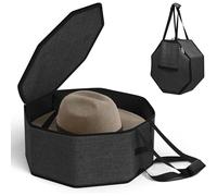 Pssopp Boîte de Chapeau de Voyage, en Carton Robuste Decorative Closet Organizer un Contenu de Chapeau avec Couvercle à L'épreuve des Poussières pour les Femmes Men de Voyage Rangement