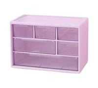 Pssopp Boîte de Rangement à Tiroir de Bureau à 6 Grilles, Bien Organisée et Peu Encombrante, Boîte de Rangement Facile à Utiliser pour les Bijoux et les Lentilles de é (PURPLE)