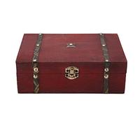 Pssopp Boîte de Rangement Vintage Organisateur de biens Vivants Anciens boîte de Rangement de Bijoux en Bois Vintage pour Carte Bijoux ou décoration