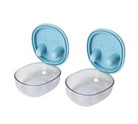 Pssopp Boîtes à Lunch Couvercle de Doigt en Silicone Réutilisable ABS 4,7x3,9x2,4 Pouces Pas de Gâchis pour les Chips Fruits Jeux Travail Pique-nique 2Pcs Conteneurs de Collations, Conteneurs de