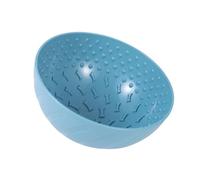 Pssopp Bol à Alimentation Lente pour Chien, Bol en Plastique avec Base Antidérapante, d'alimentation Interactif de Grande capacité pour Chiens et Chats (Blue)
