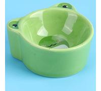 Pssopp Bol en Céramique pour Hamster, Forme d'animal Mignon, Petit Plat d'alimentation Facile à Nettoyer pour Gerbilles, Souris et Cochons 'Inde, Diamètre 7 Cm (Grenouille)