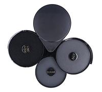 Pssopp Bordure en Verre Pliable à 3 Niveaux, Plateau de Rangement à 3 Niveaux, Plateau à Sucre, Sel, Citron Vert, Outil de Barman à avec Compartiments étiquetés pour Cocktail,