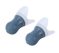 Pssopp Bouchons D'oreilles en Silicone Imperméables pour la Natation, le Sommeil, le Spa Volant avec Bouteille d'étanchéité en Alliage D'aluminium, Réduction du (Bouchons d'oreille gris + bouteille