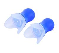 Pssopp Bouchons D'oreilles en Silicone Imperméables pour la Natation, le Sommeil, le Spa Volant avec Bouteille d'étanchéité en Alliage D'aluminium, Réduction du (Bouchons d'oreilles bleus +