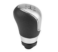 Pssopp Bouton de Changement de Vitesse à 5 Vitesses, Décoration de Luxury Blackampsilver pour MK7 2008-2013 avec du Plastique ABS, Conception Ergonomique pour une Sensation de Conduite