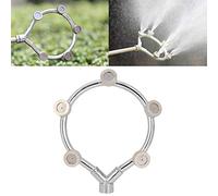 Pssopp Buse de Pulvérisation à Cinq Anneaux, Buse de Pulvérisation de Brumisation en Acier Inoxydable, Parfaite pour l'arrosage du Jardin et l'irrigation Extérieure