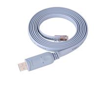 Pssopp Câble de Console USB vers RJ45, USB 2.0 Mâle vers RJ45 Mâle Cordon de Console Série CAT5 Plat 1,8 M Plug and Play pour la Configuration du Commutateur de Routeur et les Ingénieurs Réseau