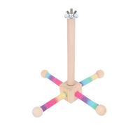 Pssopp Cage Interactive Spinning Toy, Facile à Installer et à Nettoyer Le Matériau en Bois Massif en Bois D'oiseau Perchoir pour Les Accessoires de Jeu de Cage à Oiseaux