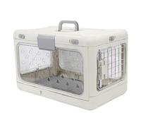 Pssopp Caisse en Plastique de Chat, Chenil Pliable en Plastique Portatif de Transporteur de Chat de Grande capacité pour Le Voyage d'avion