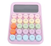 Pssopp Calculateur de Commutateur Mécanique à 12 Chiffres, Calculatrice de Bureau Mignon de Bureau Portable avec Gros Boutons pour la Maison avec des Lignes Simples (Purple)