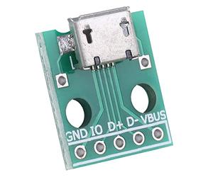 Pssopp Carte Adaptateur Micro USB vers Dip, 10 Convertisseurs Dip USB 5 Broches pour Projets de Bricolage et Conceptions de Planches à Pain